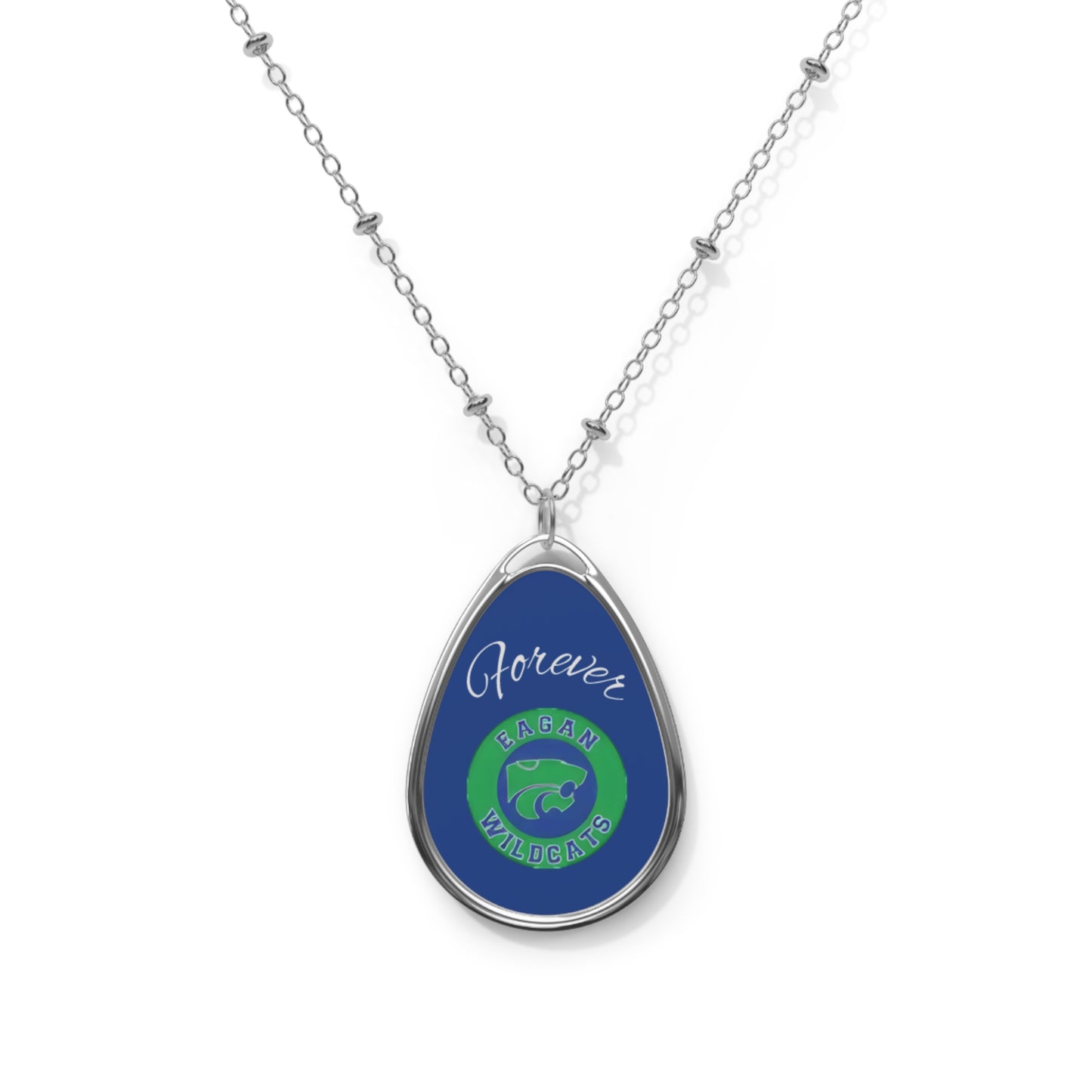 Eagan Wildcats "Forever" Oval Necklace
