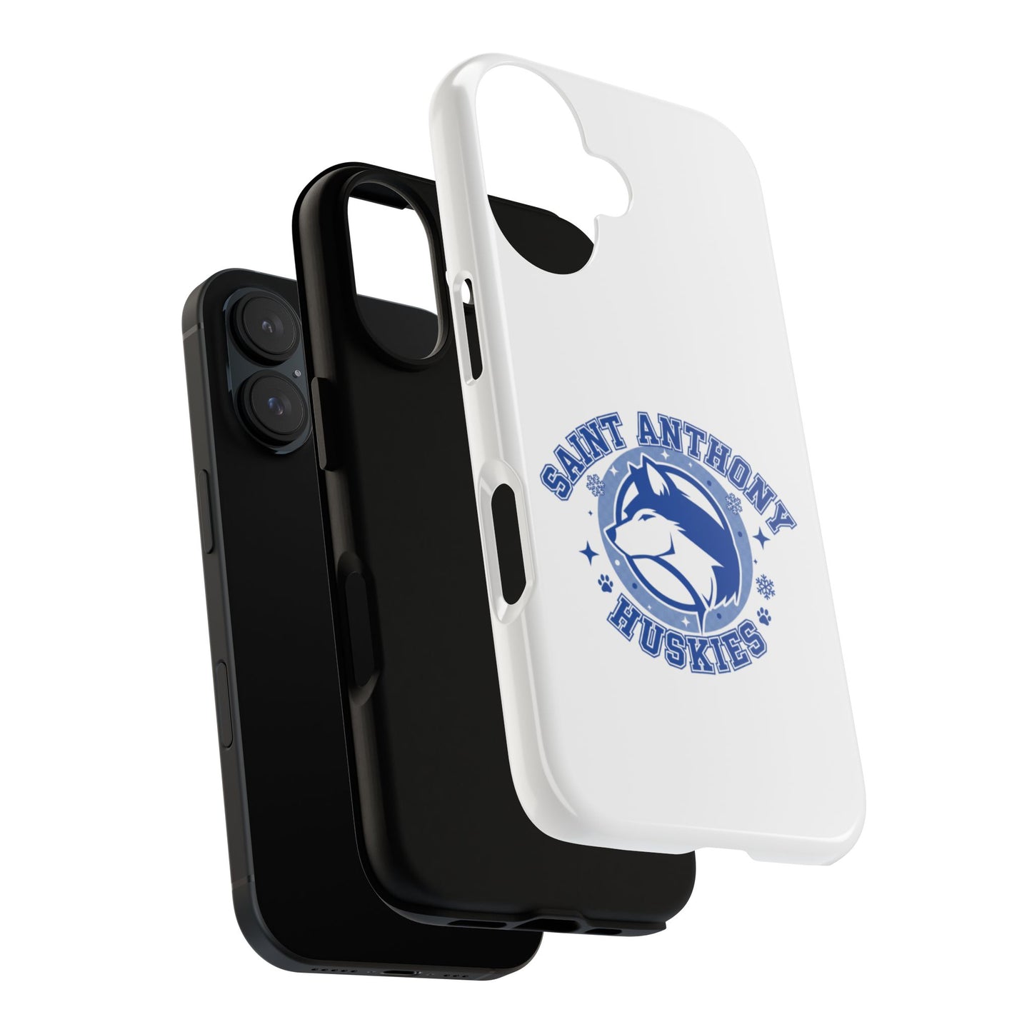 Saint Anthony Huskies Tough Phone Case — Protective White Phone Cover with Husky Logo