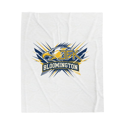 Bloomington Kennedy Eagles Cozy Velveteen Plush Blanket - Perfect for Relaxation and Home Decor