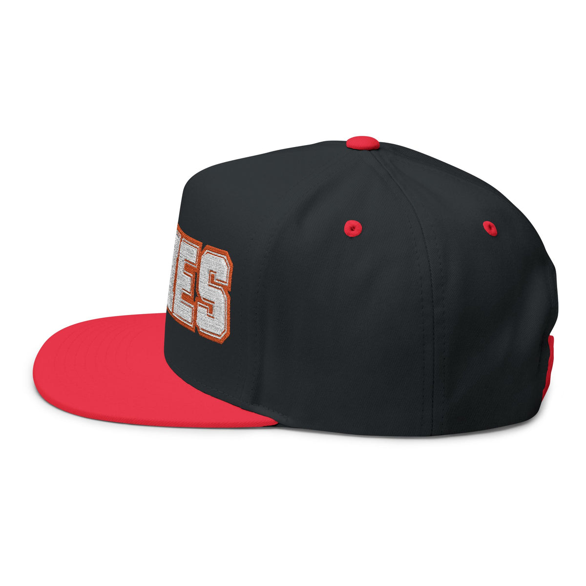 Stillwater Ponies Embroidered White Text Flat Bill Cap — School Spirit Snapback