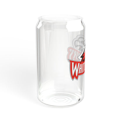 Mound Westonka White Hawks Stylish 16oz Sipper Glass, Eco-Friendly Drinkware
