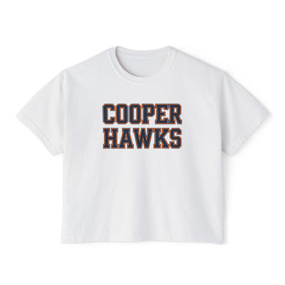 Robbinsdale Cooper Hawks Women's Boxy Tee - Casual Athletic Wear for Game Days