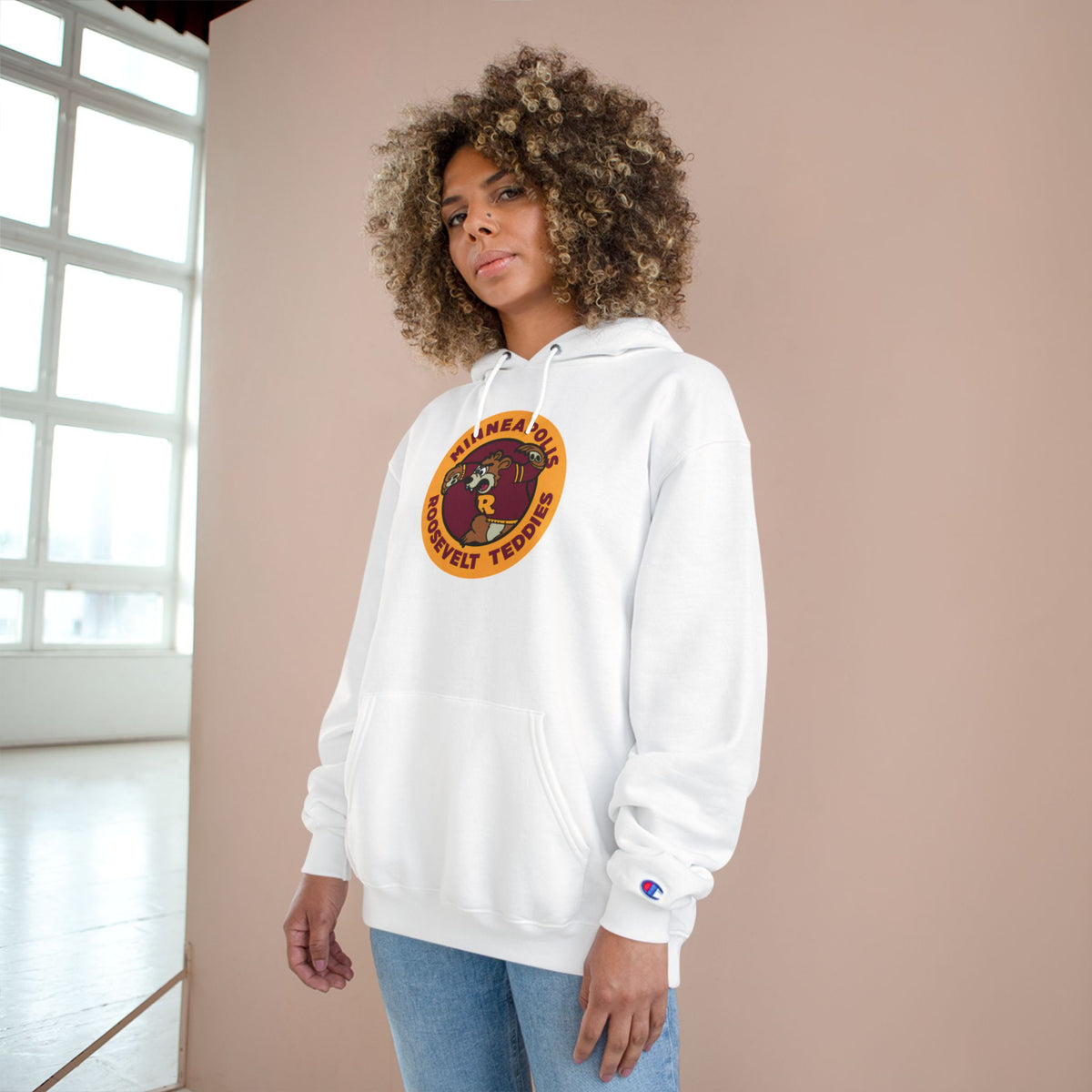 Minneapolis Roosevelt Teddies Champion Hoodie — Retro Collegiate Pullover