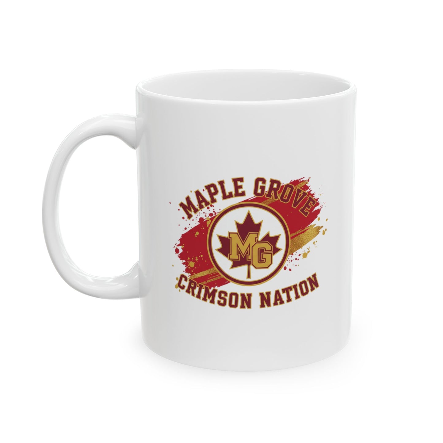 Maple Grove Crimson Ceramic Mug - Perfect Gift for Coffee Lovers