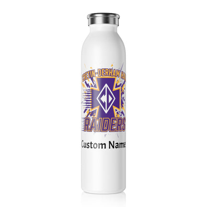 Cretin Derham Hall Slim Water Bottle —  Stainless Insulated Bottle - Personalization Option