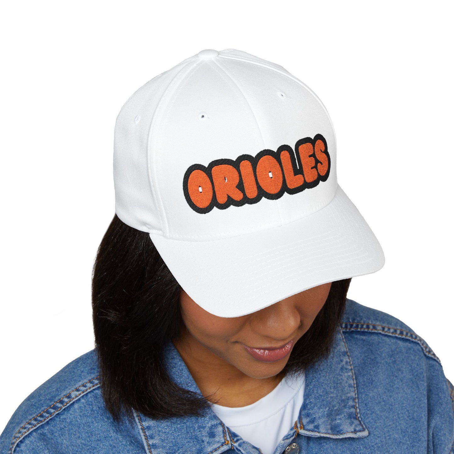 Saint Louis Park Orioles Bubble Logo Embroidered Cap - Structured Adjustable Hat