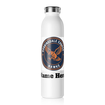 Robbinsdale Cooper Hawks Slim Water Bottle —  Stainless Insulated Bottle