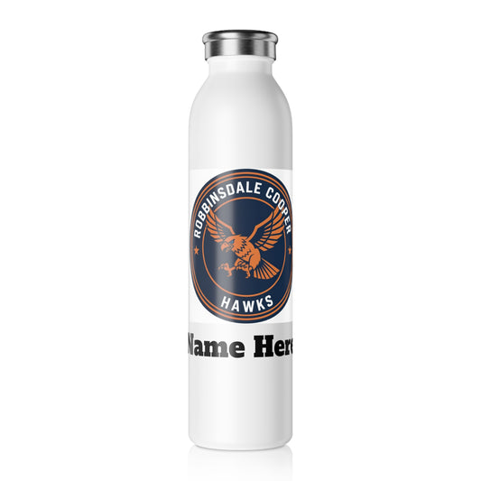 Robbinsdale Cooper Hawks Slim Water Bottle —  Stainless Insulated Bottle