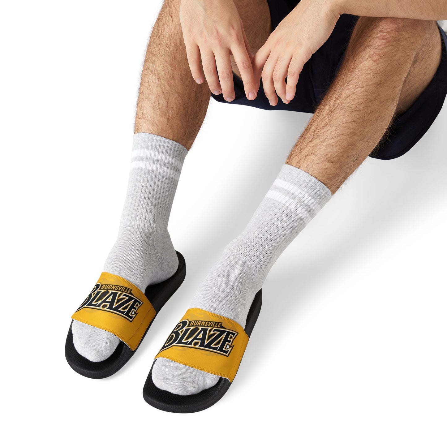 Burnsville Blaze Men's Removable-Strap Sandals - Stylish Comfort for Game Day