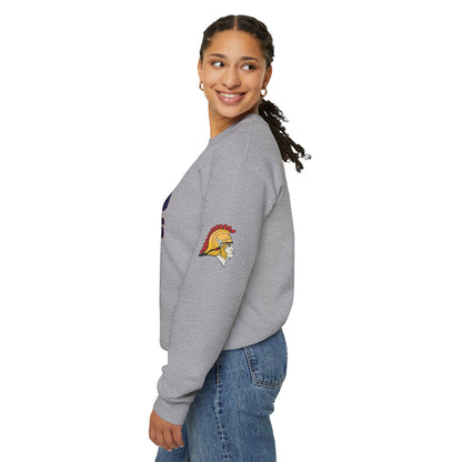 Orono Spartans Grey Crewneck Sweatshirt with Side Logo