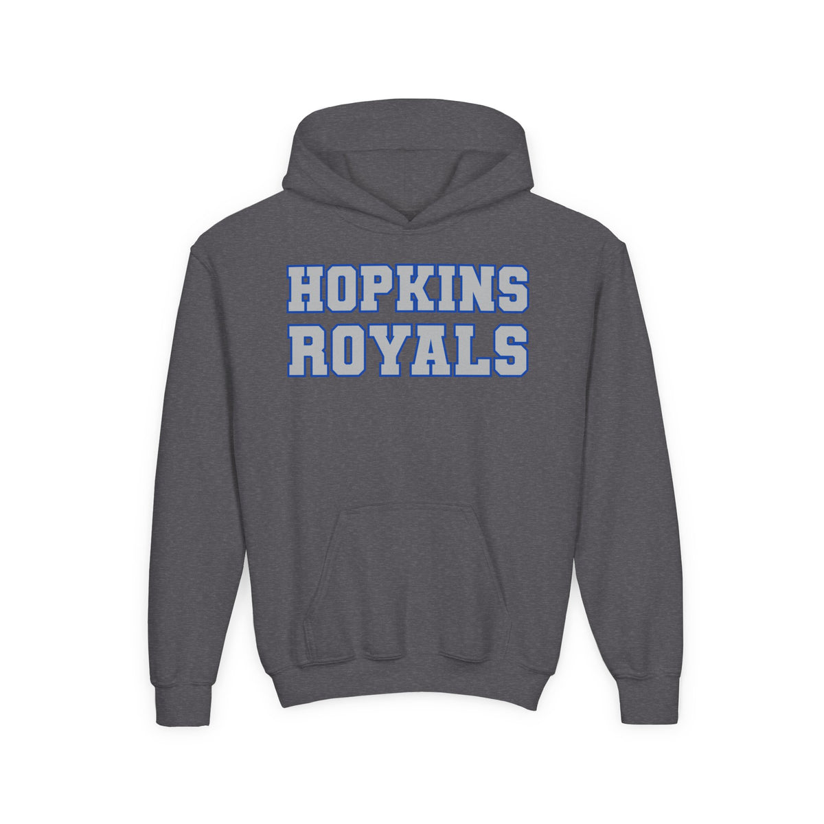 Hopkins Royals Youth Hoodie — Leo Lion Back Logo