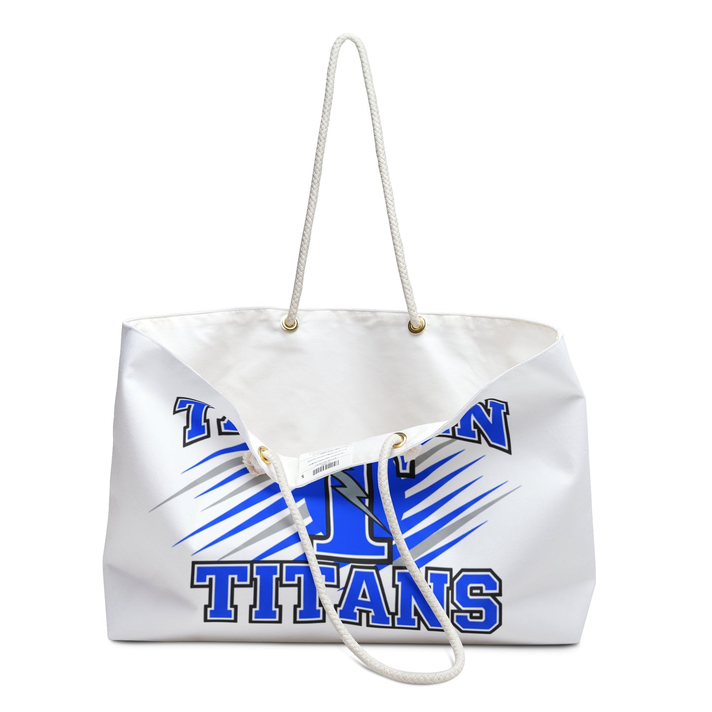 Tartan Titans Weekender Bag with Lightning Bolt Design