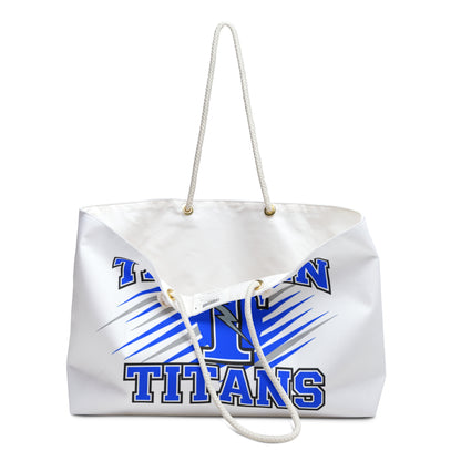 Tartan Titans Weekender Bag with Lightning Bolt Design