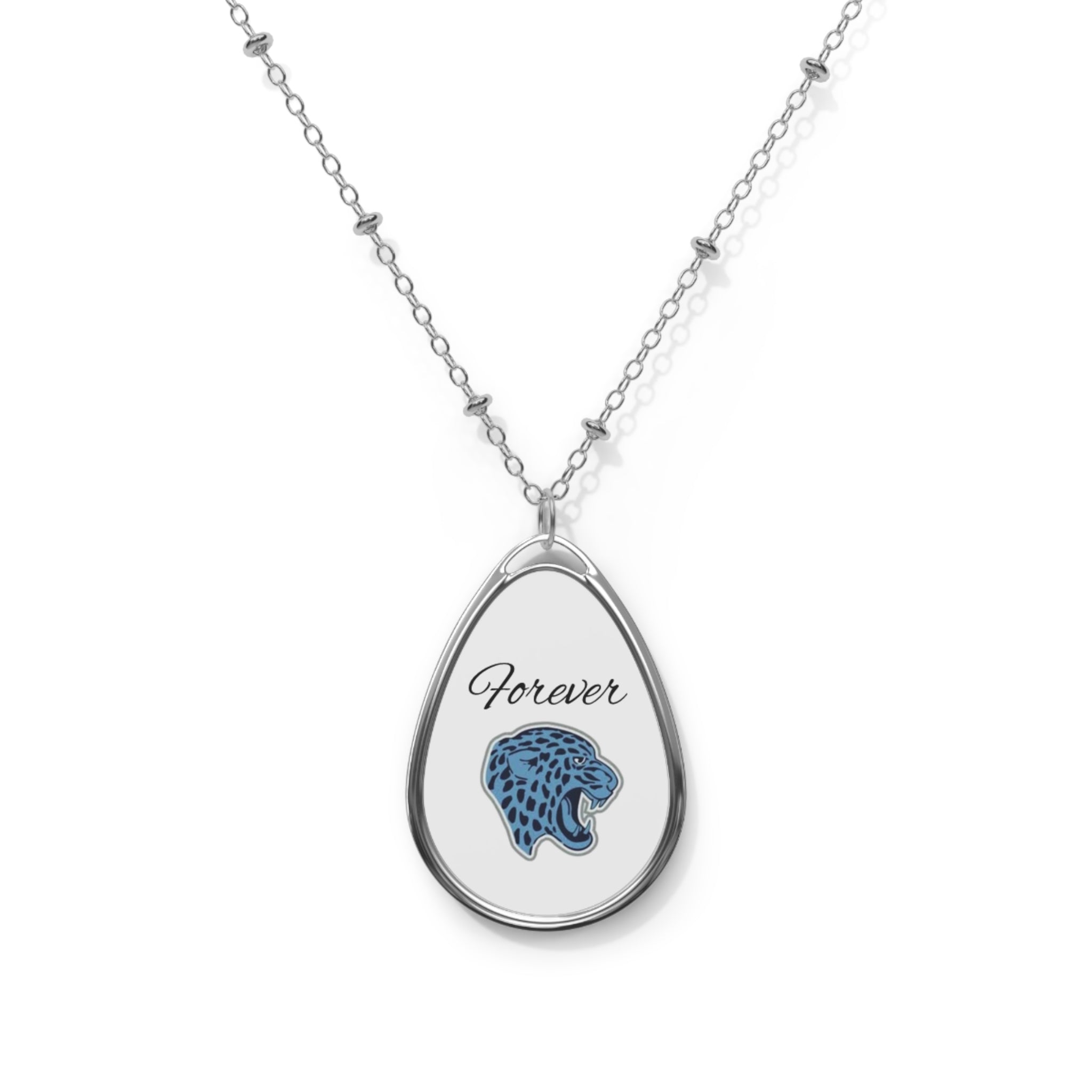 Bloomington Jefferson Jaguars Oval Pendant Necklace