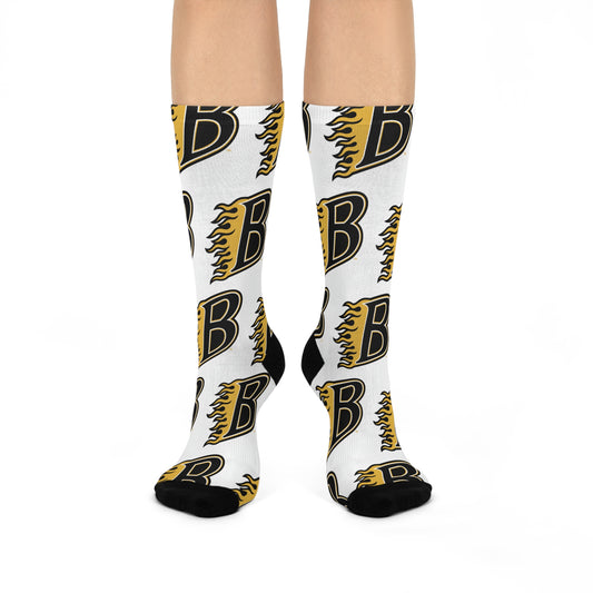 Burnsville Blaze Crew Socks - Cushioned Comfort for Fans and Athletes