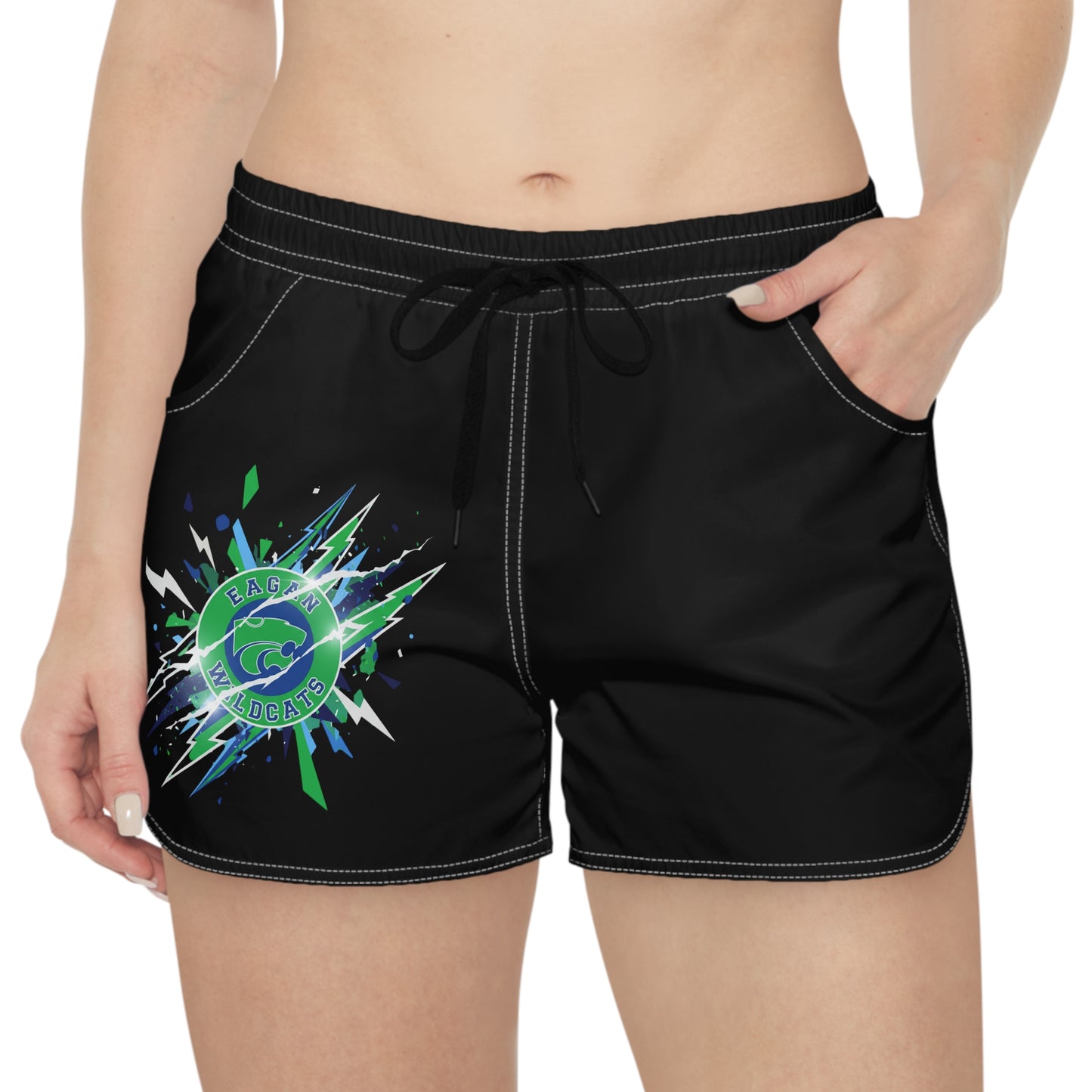 Eagan Wildcats Black Women's Casual Shorts