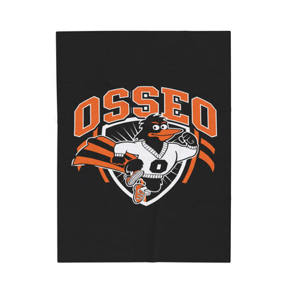 Osseo Orioles Cozy Velveteen Plush Blanket - Perfect for Relaxation and Home Decor