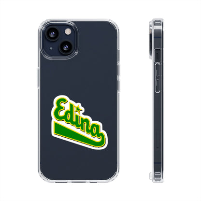Custom Clear Phone Case with Edina Design - Stylish Protection for Your Smartphone