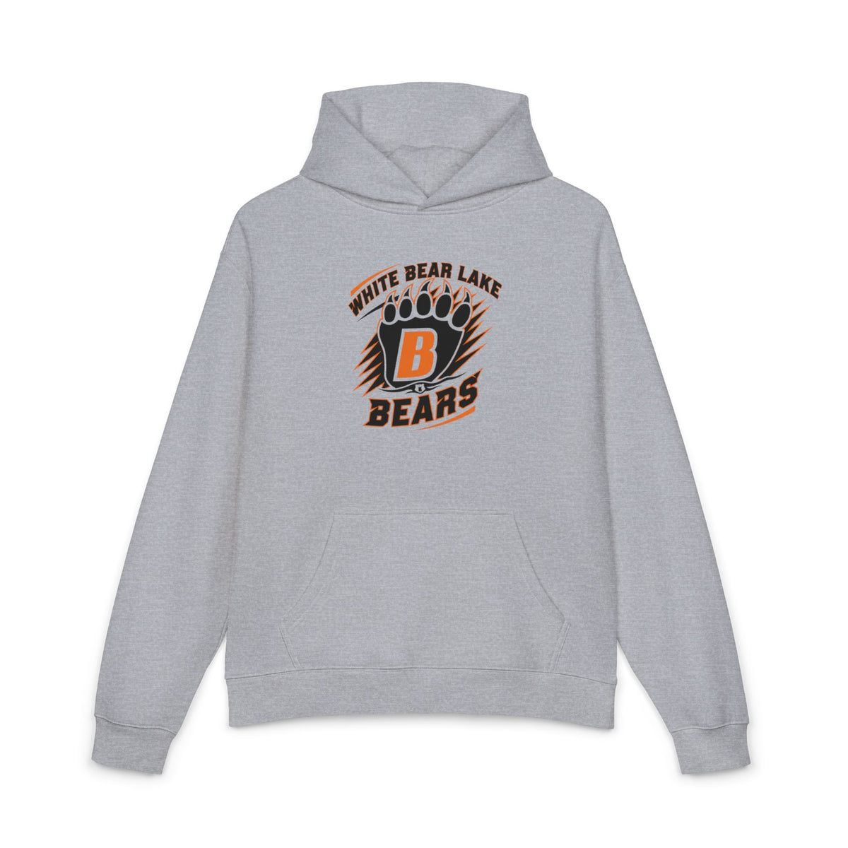 White Bear Lake Bears Hoodie — Retro Paw Logo Team Sweatshirt