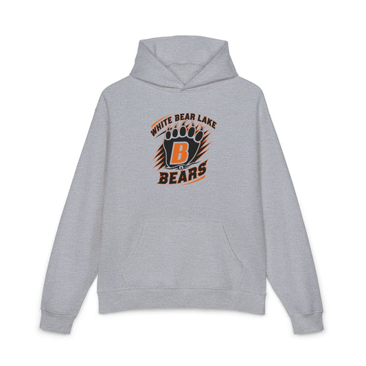 White Bear Lake Bears Hoodie — Retro Paw Logo Team Sweatshirt