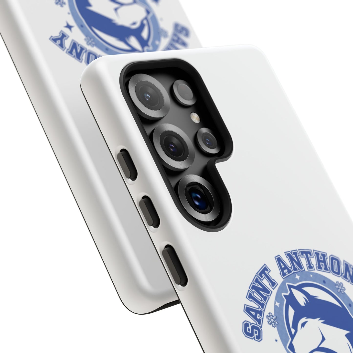 Saint Anthony Huskies Tough Phone Case — Protective White Phone Cover with Husky Logo