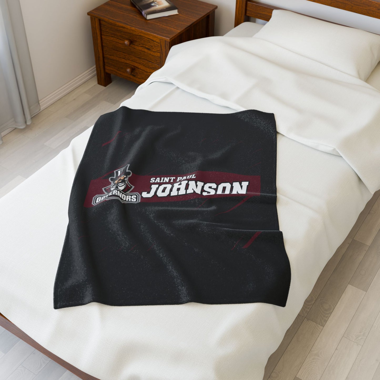 Saint Paul Johnson Velveteen Plush Blanket