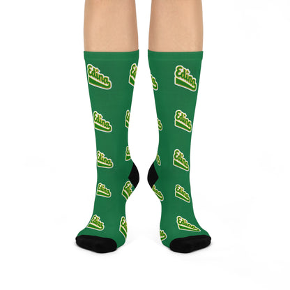 Edina Cushioned Crew Socks - Comfortable and Stylish Green Socks for Everyday Wear