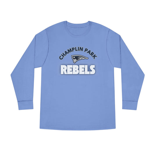 Champlin Park Rebels Casual Long Sleeve Crewneck Tee - Perfect for Everyday Wear