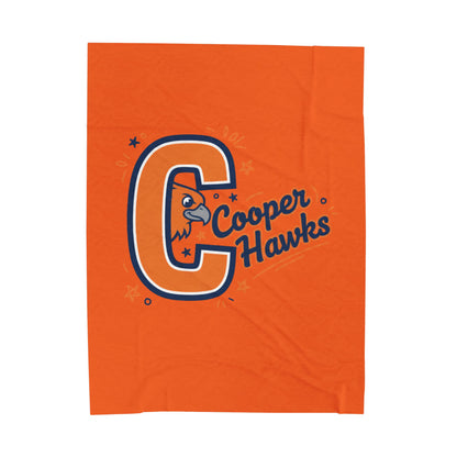 Robbinsdale Cooper Hawks Cozy Velveteen Plush Blanket – Perfect for Sports Fans & Gifts