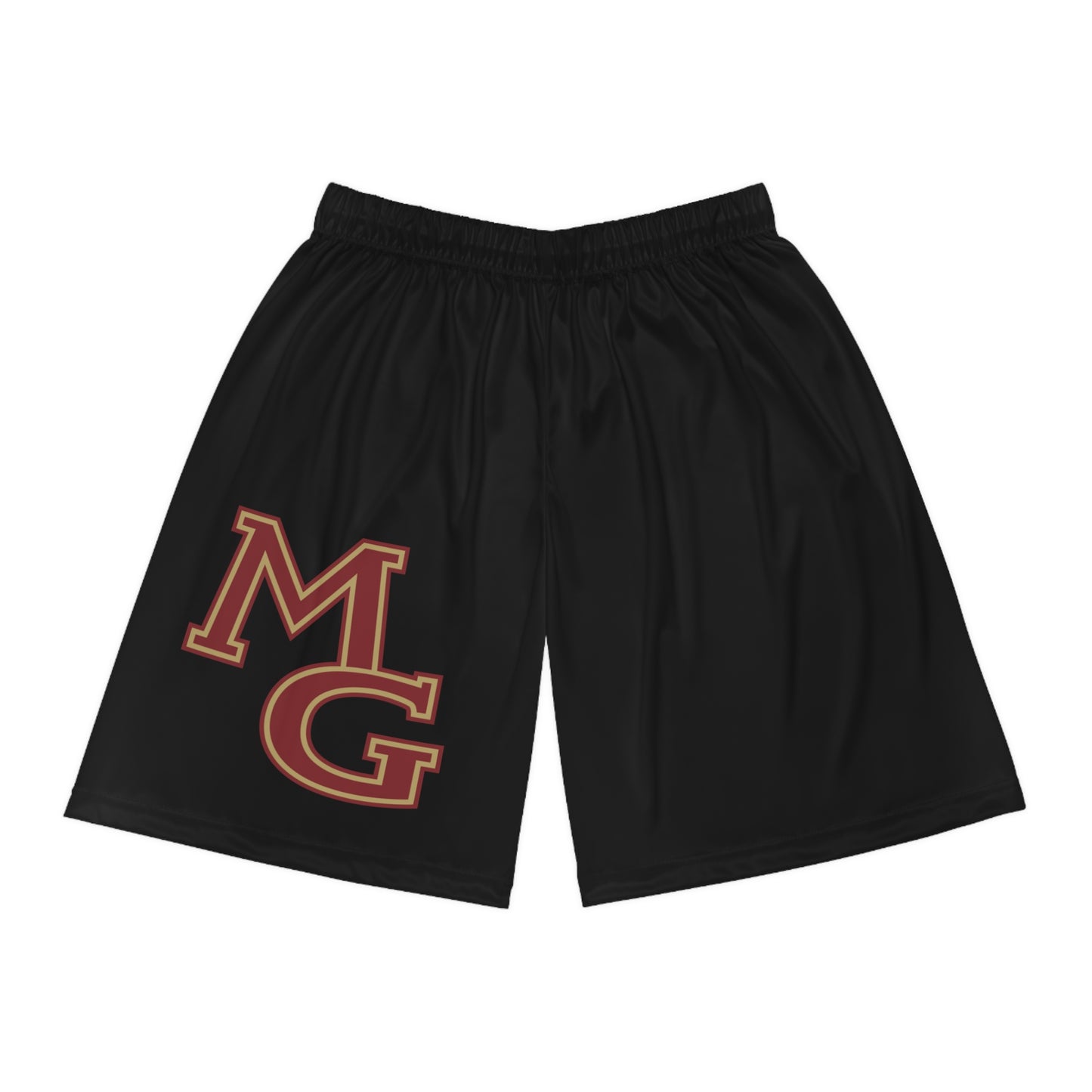 Maple Grove Crimson Stylish Black Basketball Shorts - Perfect for Sports Lovers