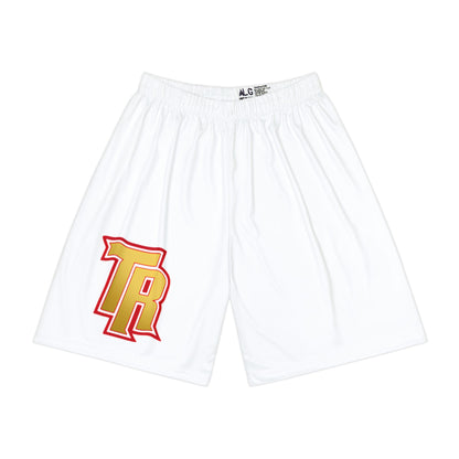 Two Rivers Warriors Men's Athletic White Shorts for Workouts, Casual Wear