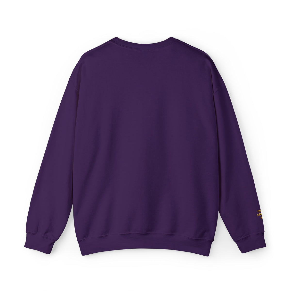 Cretin Derham Hall Crewneck Sweatshirt — Bold Yellow “CDH” Embroidered Logo on Purple