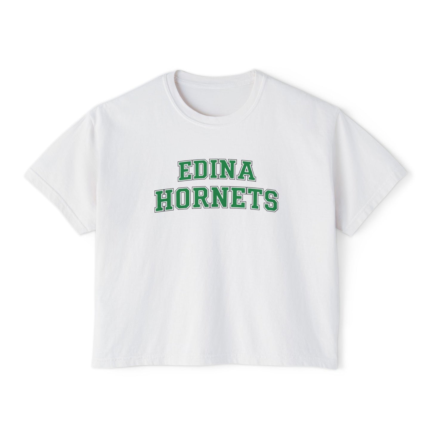 Edina Hornets Women's Boxy Tee - Casual Chic Vintage Style Top