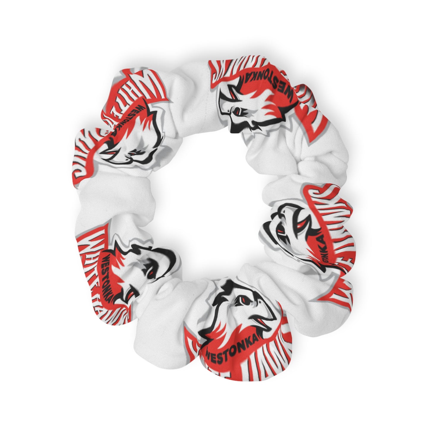 Mound Westonka White Hawks  Scrunchie - Stylish Hair Accessory for Trendsetters