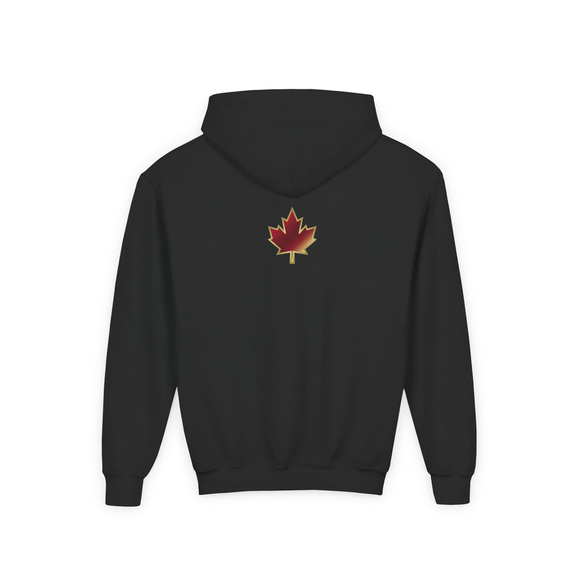 Maple Grove Crimson Youth Hoodie — School Spirit Sweatshirt with Leaf Logo