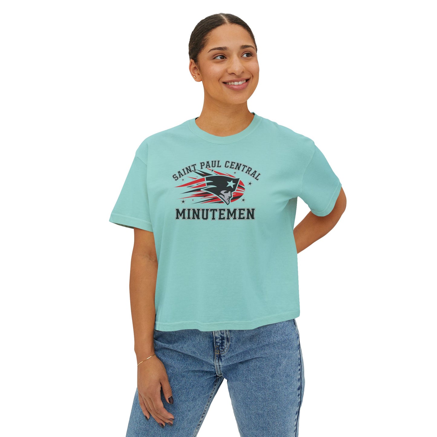 Saint Paul Central Minutemen Casual Women's Boxy Tee