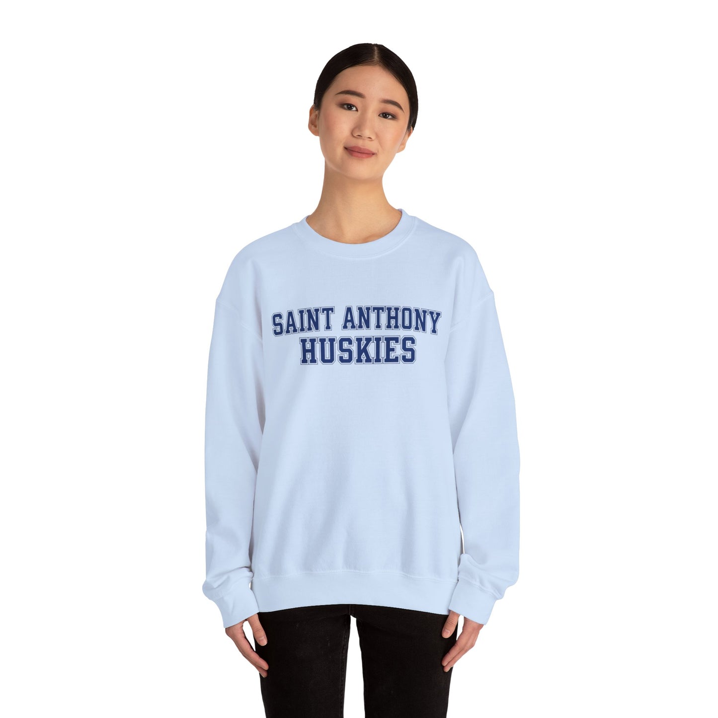 Saint Anthony Huskies Unisex Heavy Blend™ Crewneck Sweatshirt - Cozy Graphic Fashion