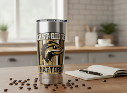 East Ridge Raptors 20oz Coffee Tumbler