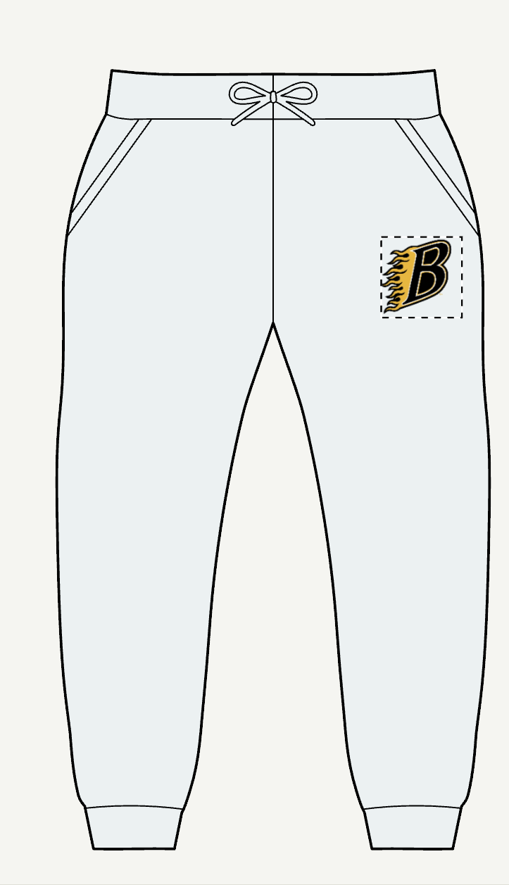 Burnsville Blaze Embroidered Fleece Sweatpants — Cozy Joggers for Everyday Comfort