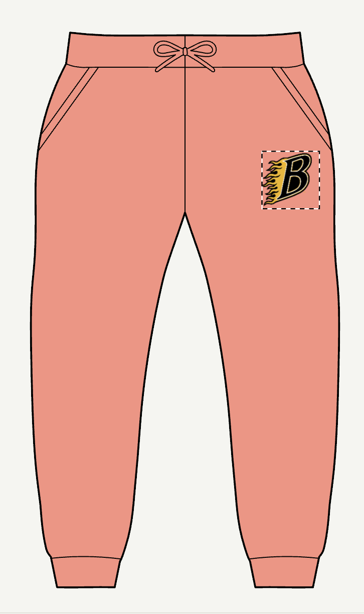 Burnsville Blaze Embroidered Fleece Sweatpants — Cozy Joggers for Everyday Comfort