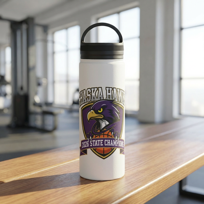 Chaska Hawks 2026 Boys State Basketball Championship Stainless Steel Water Bottle (Handle Lid)