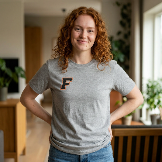 Farmington Tigers 'F' Graphic Tee — Retro Letterman Style T-Shirt