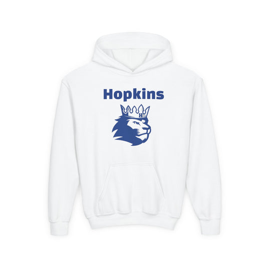 Youth Hooded Sweatshirt - 'Hopkins Royals' Design