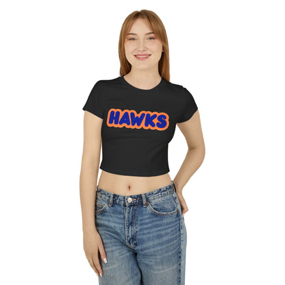 Robbinsdale Cooper Hawks Women’s Baby Tee - Retro Graphic Top for Casual Vibes
