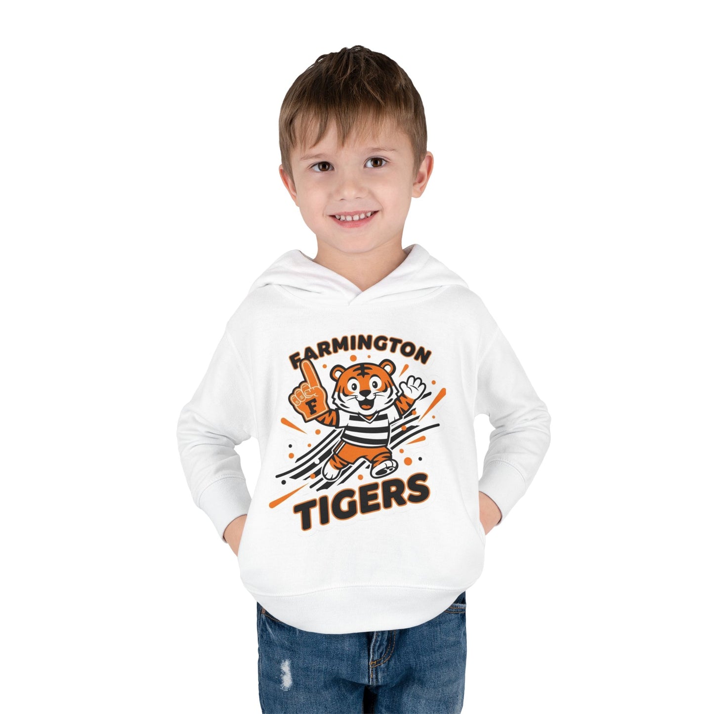 Farmington Tigers Toddler Pullover Fleece Hoodie