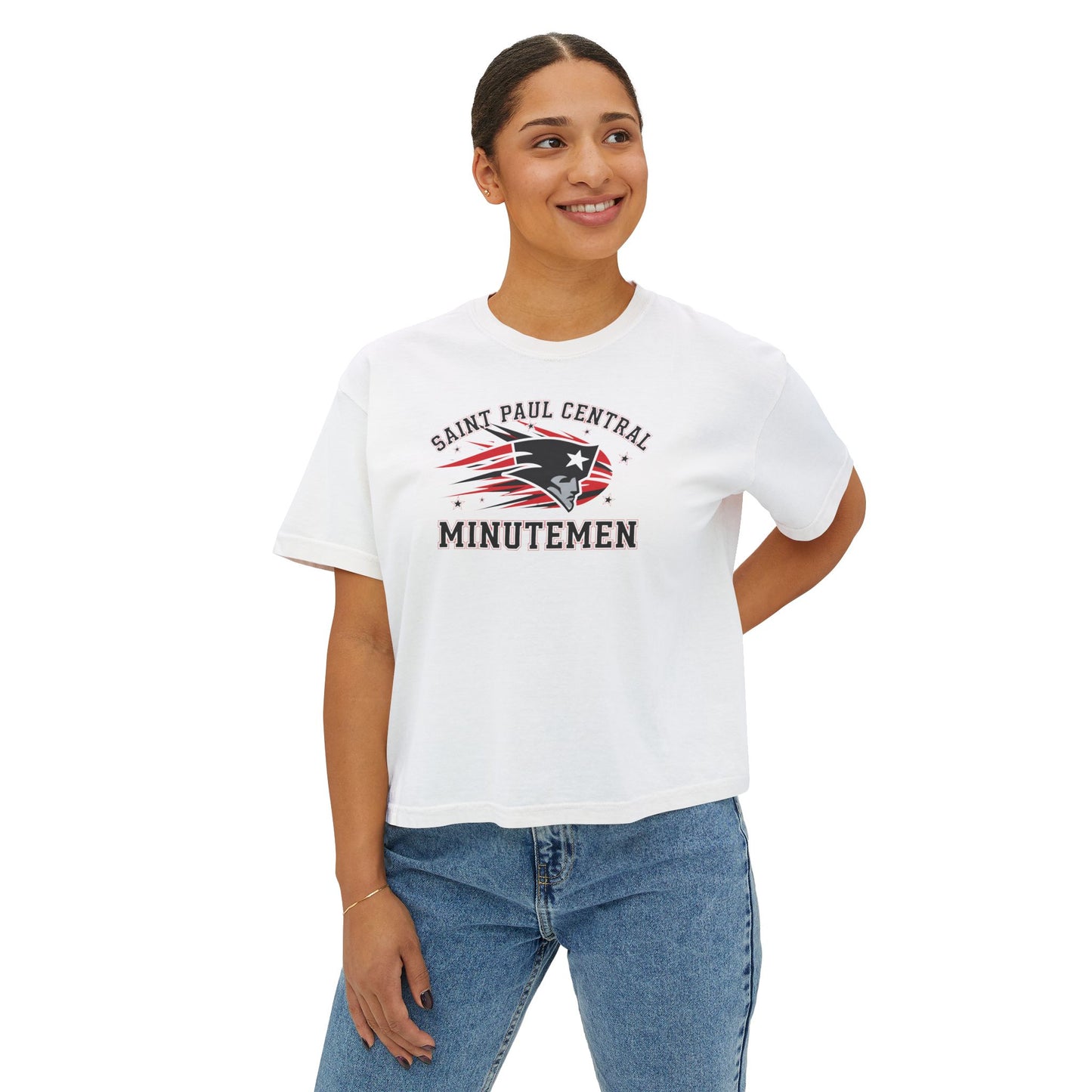 Saint Paul Central Minutemen Casual Women's Boxy Tee