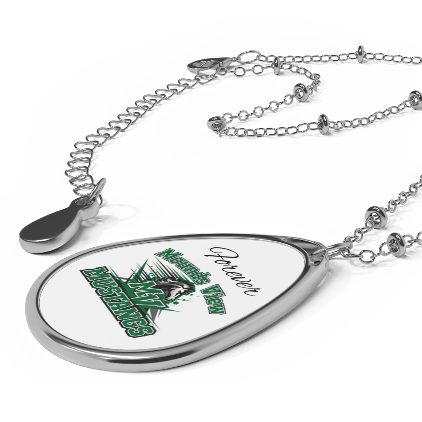 Mounds View Mustangs Oval "Forever" Necklace