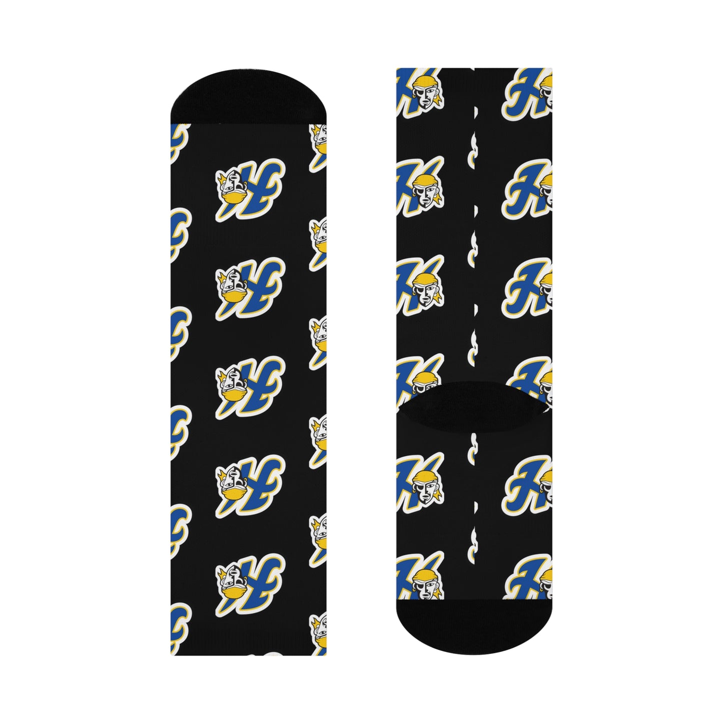 Hastings Raiders Black Trendy Cushioned Crew Socks