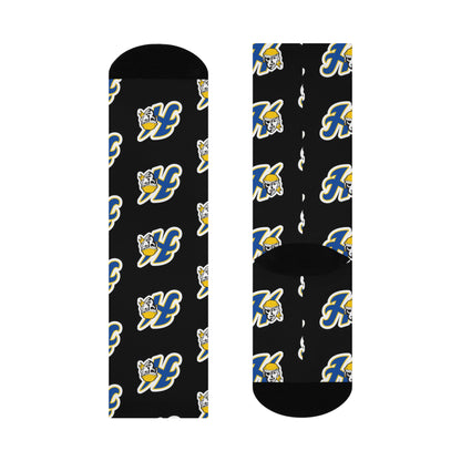 Hastings Raiders Black Trendy Cushioned Crew Socks