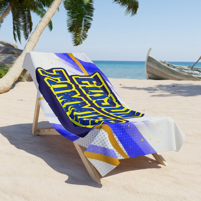 Edison Tommies Beach Towel — School Spirit Athletic Stripe Pool & Beach Towel